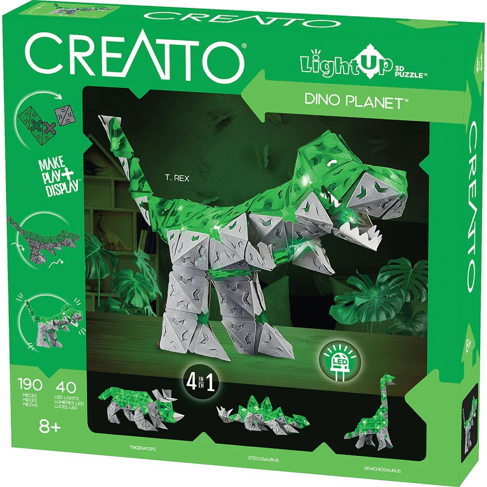 Creatto: Dino Planet 3D Puzzle | Ages 8+ | 190 Pieces | STEM Kit