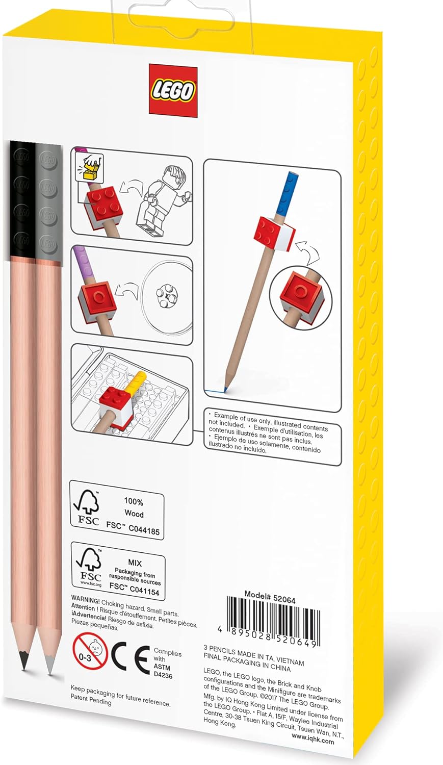 Colored Pencils with Pencil Topper by LEGO | 12 Pack