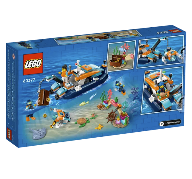 LEGO Explorer Diving Boat 60377 | STEM Education | Spatial Engineering & Mechanics | Dexterity Therapy | Oceanography | Special Parts Kit | K12 Education