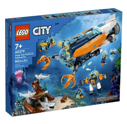 LEGO Deep-Sea Explorer Submarine 60379 | STEM Education | Spatial Engineering & Mechanics | Dexterity Therapy | Oceanography | Special Parts Kit | K12 Education