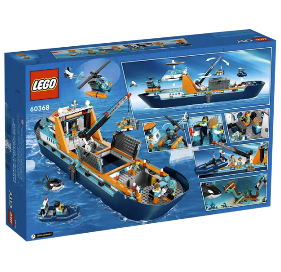 LEGO City Arctic Explorer Ship 60368 | STEM Education | Spatial Engineering & Mechanics | Dexterity Therapy | Special Parts Kit | K12 Education