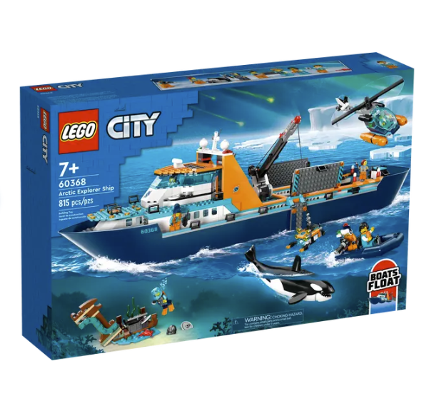 LEGO City Arctic Explorer Ship 60368 | STEM Education | Spatial Engineering & Mechanics | Dexterity Therapy | Special Parts Kit | K12 Education