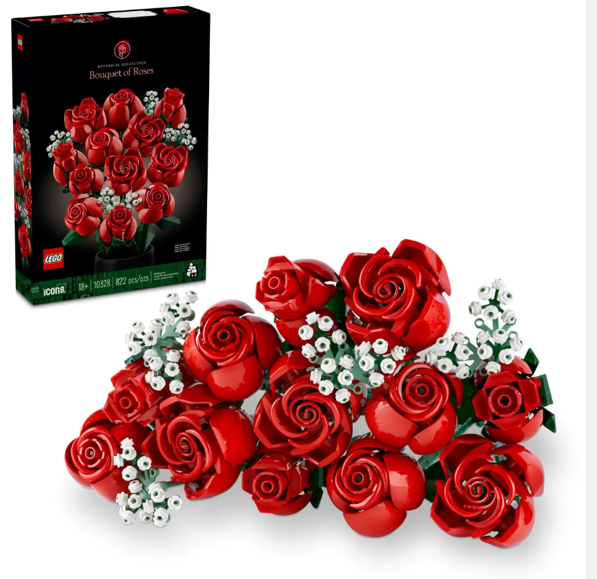 LEGO Bouquet of Roses 10328 | STEM Education | Spatial Engineering | Dexterity Therapy | Special Parts Kit | K12 Education
