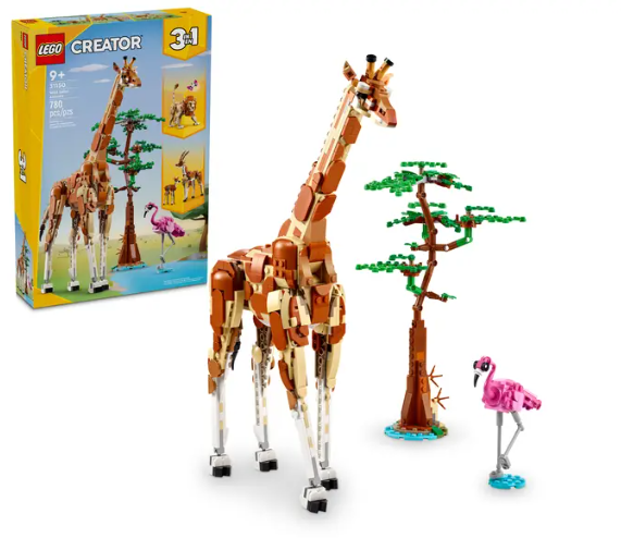 LEGO Wild Safari Animals 31150 | Ages 9+ | STEM Education | Spatial Engineering | Dexterity Therapy | Animal Science | Special Parts Kit | K12 Education