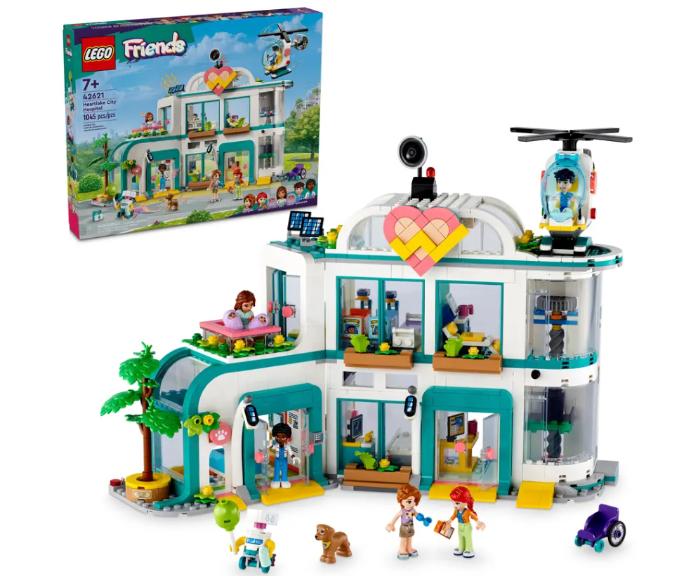 LEGO Heartlake City Hospital 42621 | Community & Social Studies Education |1045 Pieces | Ages 7+ | K12 Education