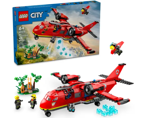 LEGO Fire Rescue Plane 60413 | STEM Education | Spatial Engineering | Dexterity Therapy | Social Studies | Special Parts Kit | K12 Education
