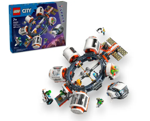 LEGO Modular Space Station 60433 | STEM Education | Spatial Engineering | Dexterity Therapy | Space Science | Special Parts Kit | K12 Education