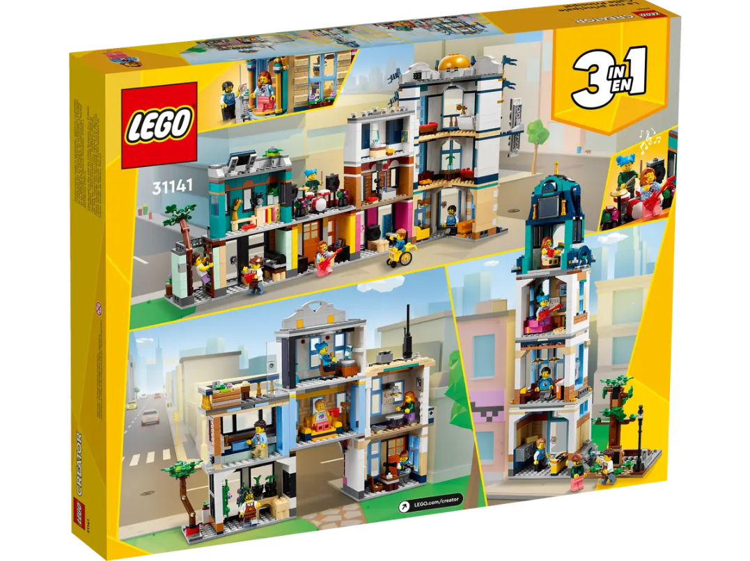 LEGO Main Street 31141 | STEM Education Kit | Social Studies Awareness | Spatial Engineering | Dexterity Therapy | Special Parts Kit | 1459 Pieces | K12 Education