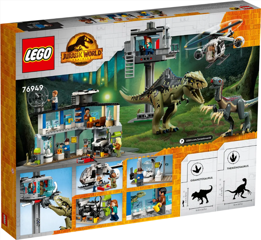 LEGO Giganotosaurus & Therizinosaurus 76949 | Dinosaur Studies | 810 Pieces | Ages 9+ | K12 Education