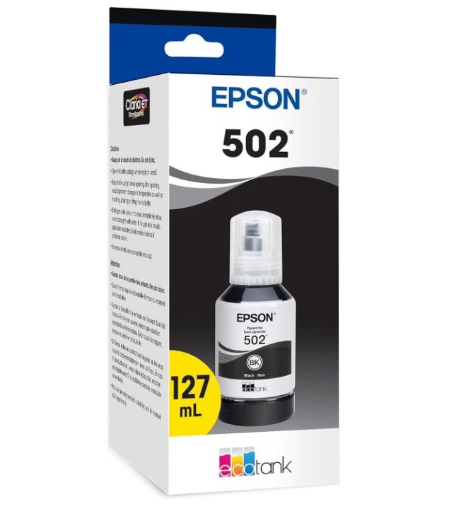 Epson 502 Ink Refill (For ET-3850, ET-2850 printers) | 1 Black only