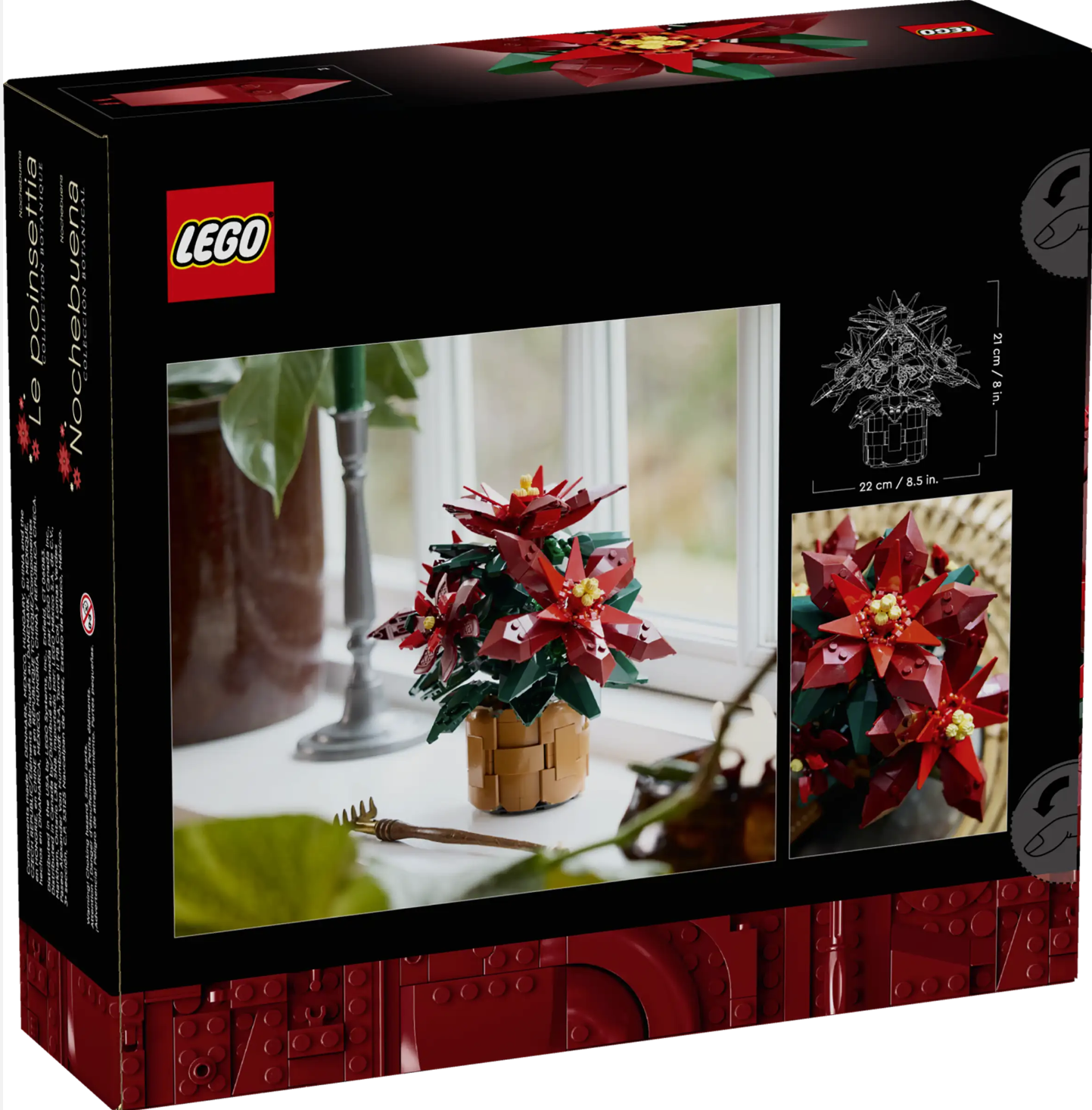 LEGO Poinsettia Plant 10370 | STEM Education | Spatial Engineering | Dexterity Therapy | Botanical Science | Special Parts Kit | K12 Education
