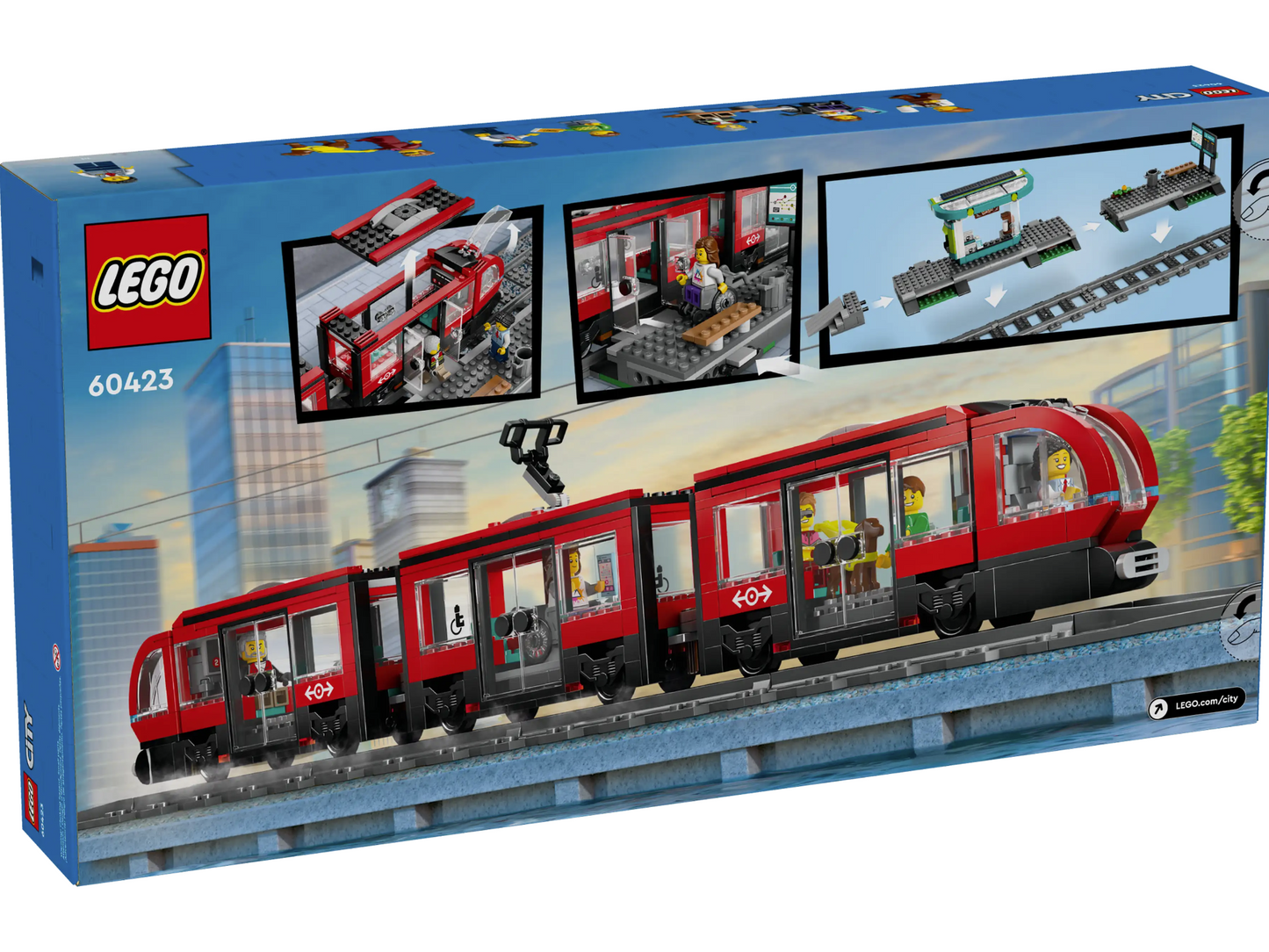 LEGO Downtown Streetcar and Station 60423 | Social Studies & Architecture | 811 Pieces |Ages 7+ | K12 Education