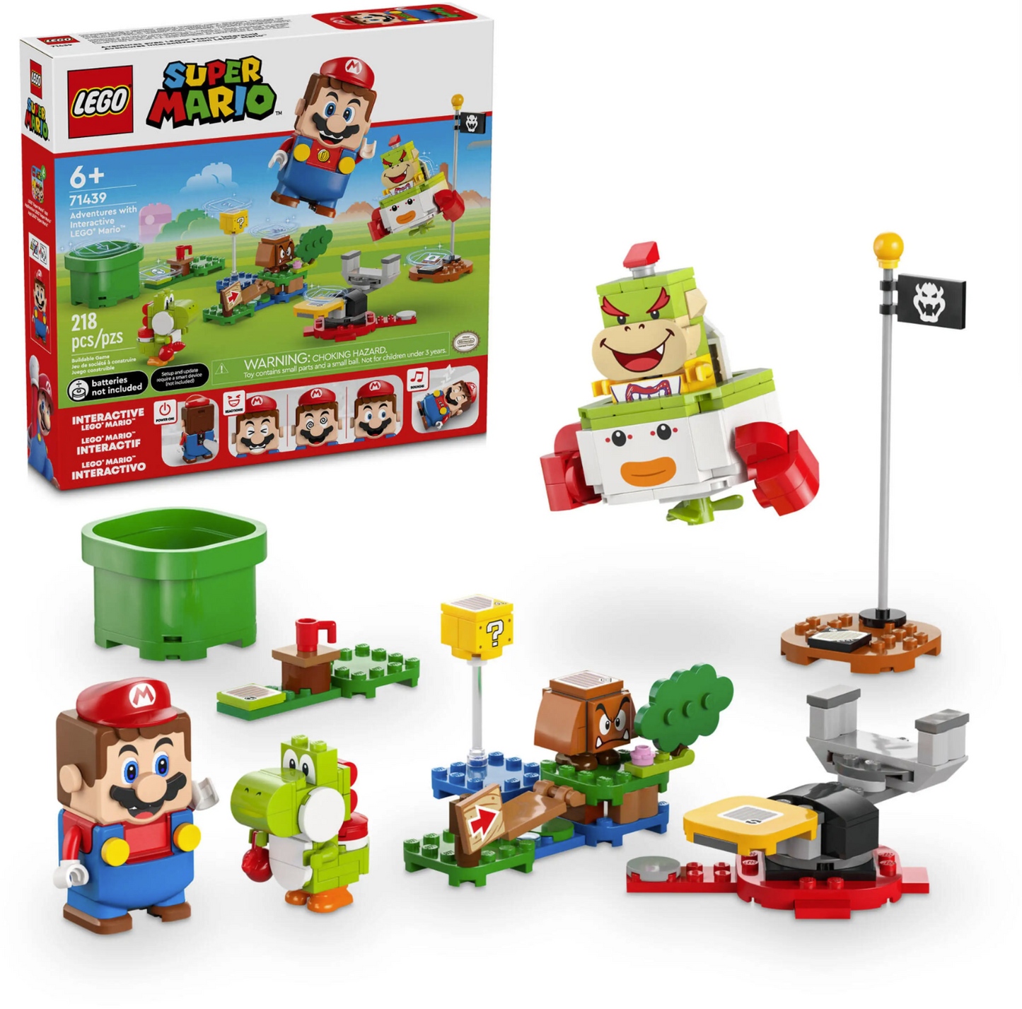 LEGO Super Mario™ Adventures with Interactive LEGO® Mario 71439 | STEM Education | Spatial Engineering | Dexterity Therapy | Special Parts Kit | 218 Pieces | K12 Education