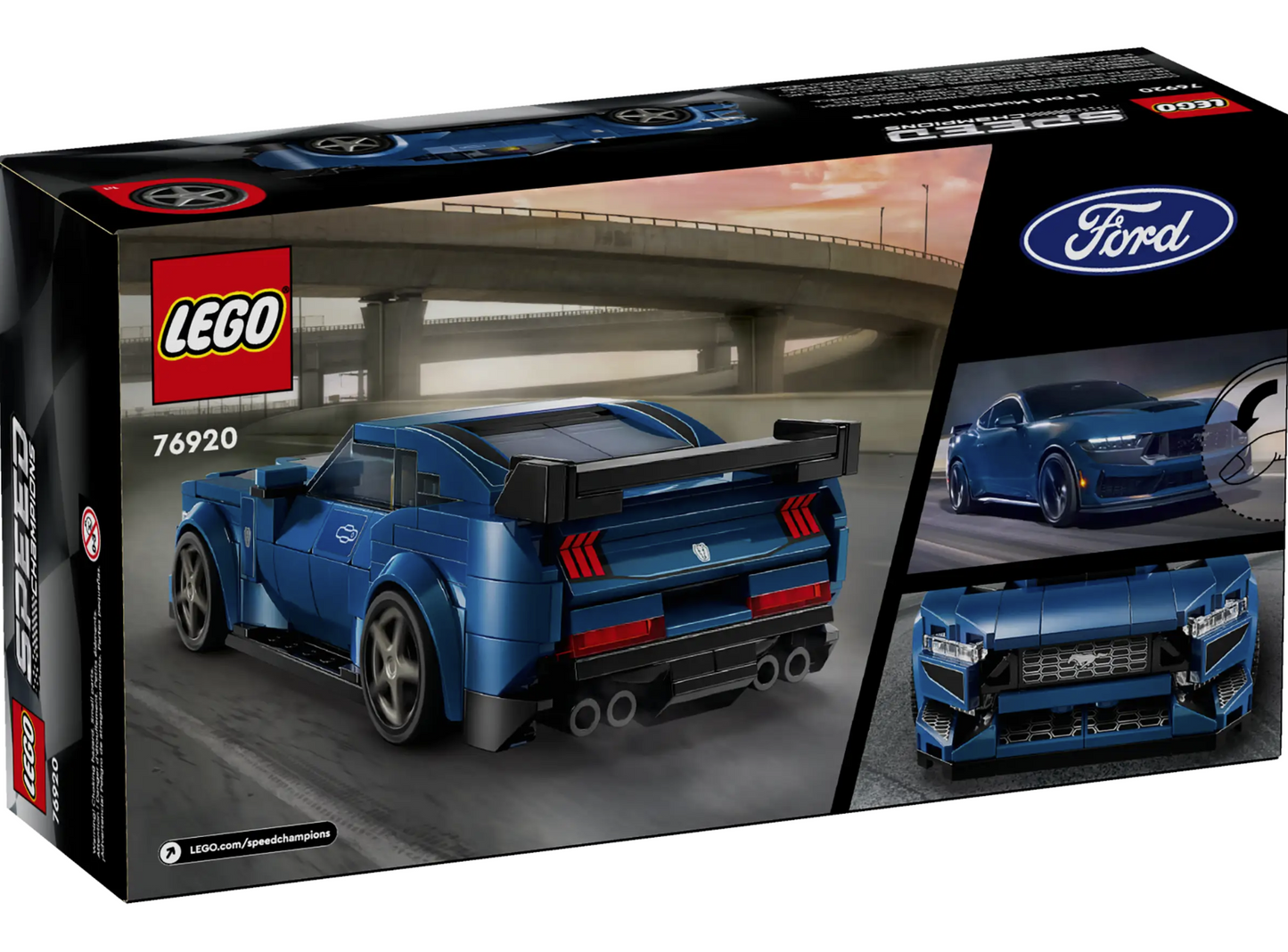 LEGO Ford Mustang Dark Horse Sports Car 76920 | Ages 9+ | STEM Education | Spatial Engineering & Mechanics | Dexterity Therapy | Special Parts Kit | 344 Pieces | K12 Education