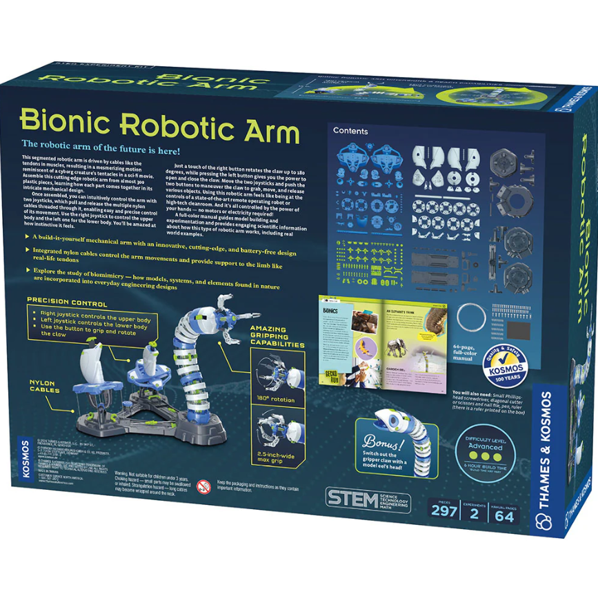 Bionic Robotic Arm | STEM Kit | 297 Pieces