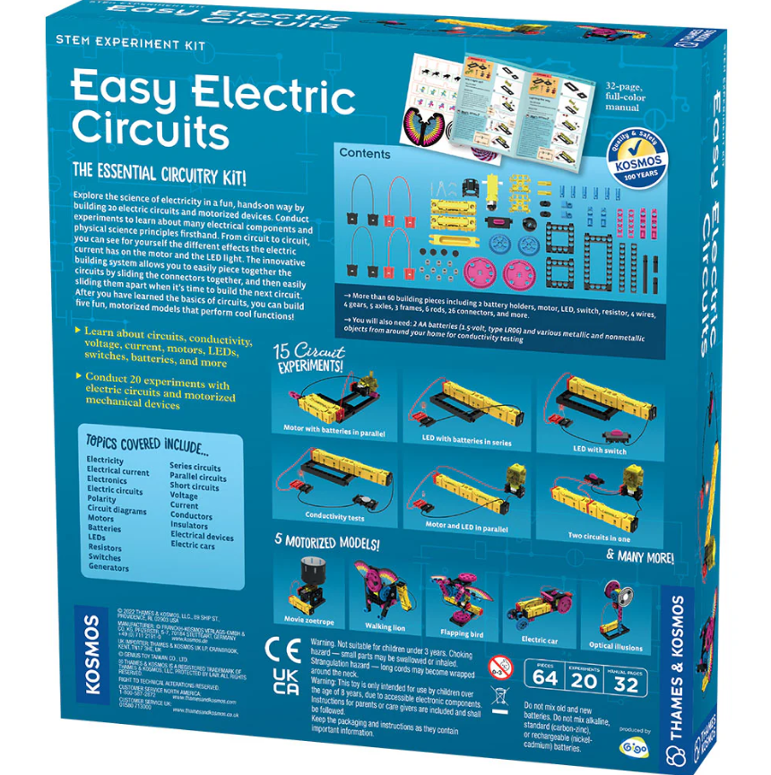 Easy Electric Circuits | STEM Kit | 64 Pieces