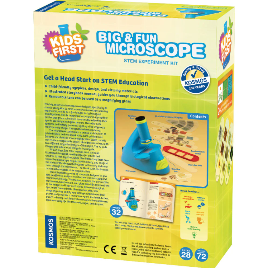 Kids First Big & Fun Microscope | Ages 4+ | STEM Experiment Kit
