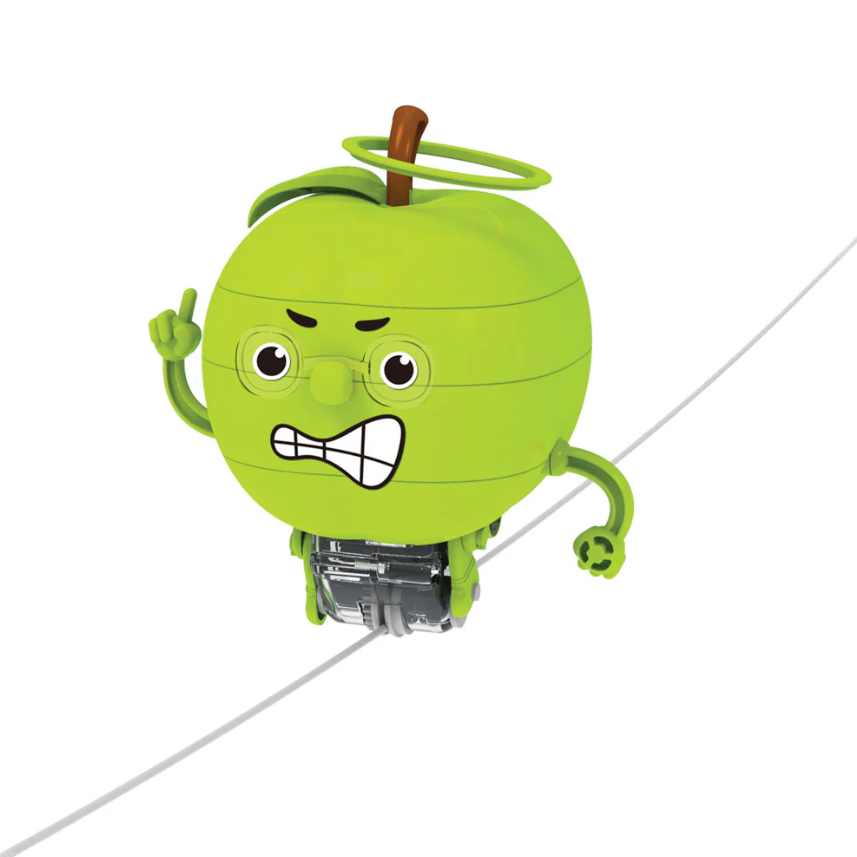 Newton's Apple: Tightrope-Walking Gyrobot | Ages 8+ | 75 Pieces | STEM Kit