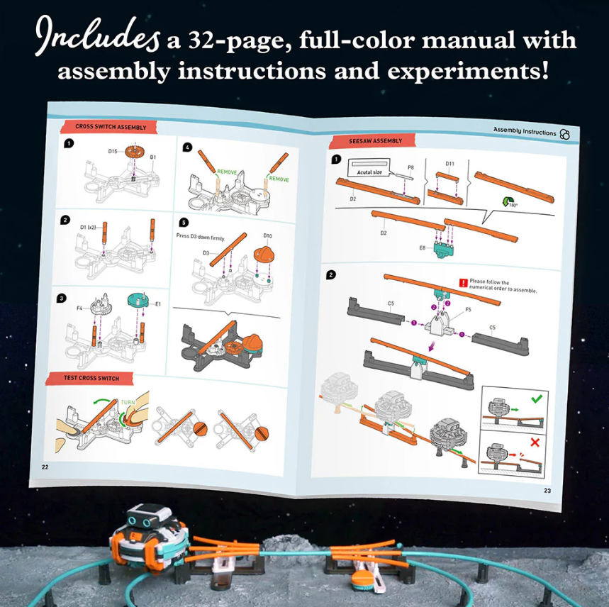 RoboRails: The Robot Monorail System | Ages 8-12+ | 186 Pieces | STEM Experiment Kit