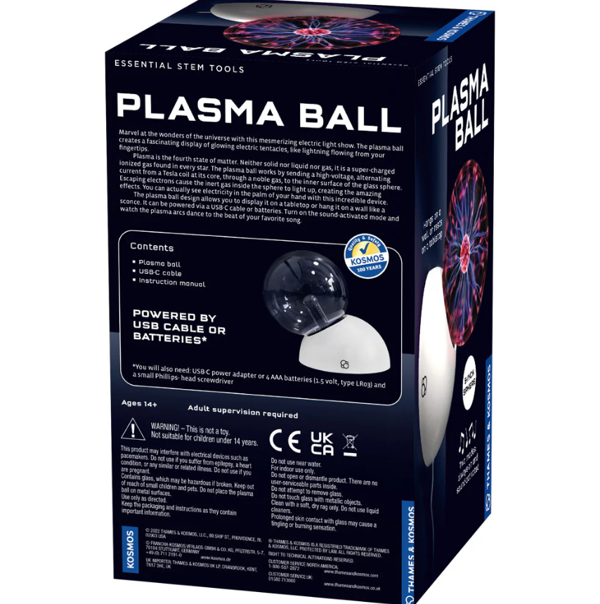 Plasma Science Experiment STEM Kit | Ages 14+ | 2 Pieces | Includes 5 Hands-on Experiments