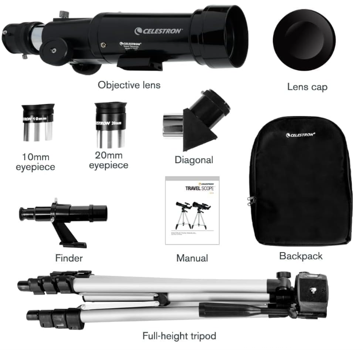 Celestron 70mm Telescope | Ideal for Beginners | Fully-Coated Glass Optics