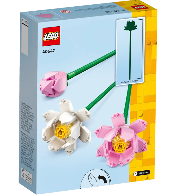 LEGO Lotus Flowers 40647 | Botanical | 220 Pieces | Ages 8+ | K12 Education