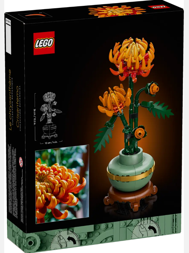 LEGO Chrysanthemum 10368 | Botanical | 278 Pieces | Ages 18+ | K12 Education