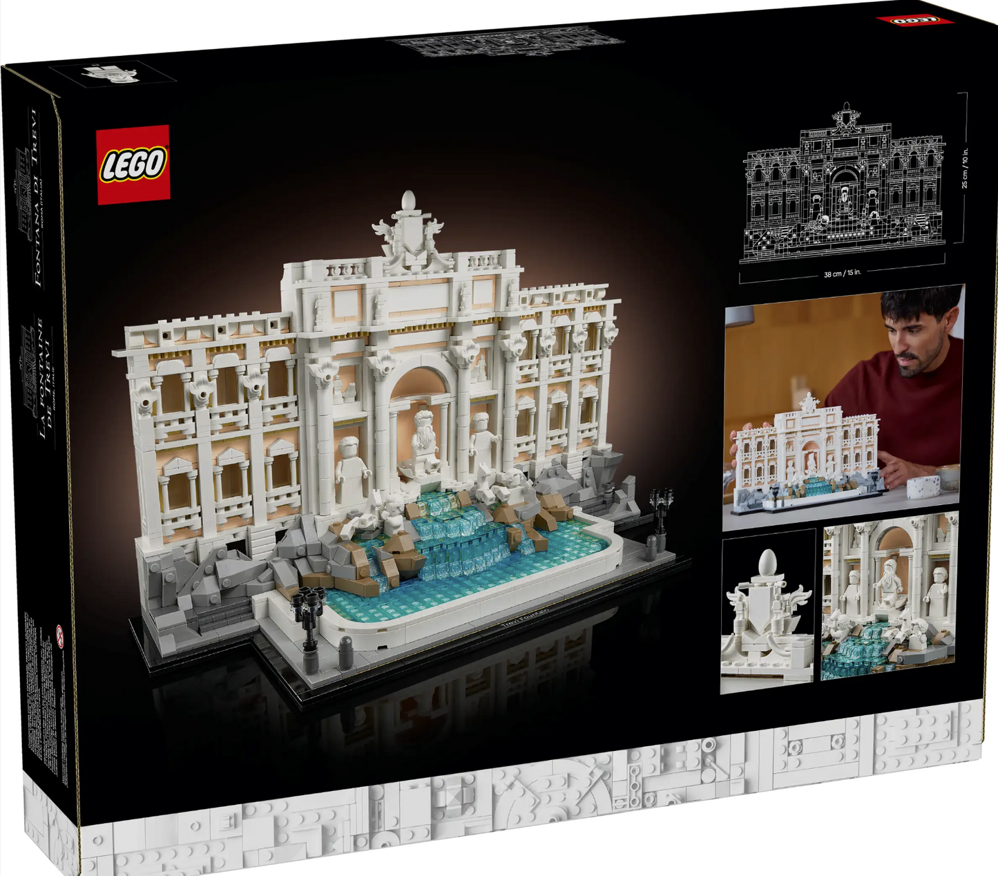 NEW! LEGO Roman Trevi Fountain 21062 | Historical Architecture | 1880 Pieces | Ages 18+ | K12 Education