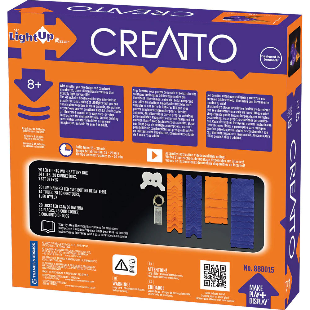 Creatto: Flashy Fish & Silly Swimmers 3D Puzzle | Ages 8+ | 43 Pieces | STEM Kit