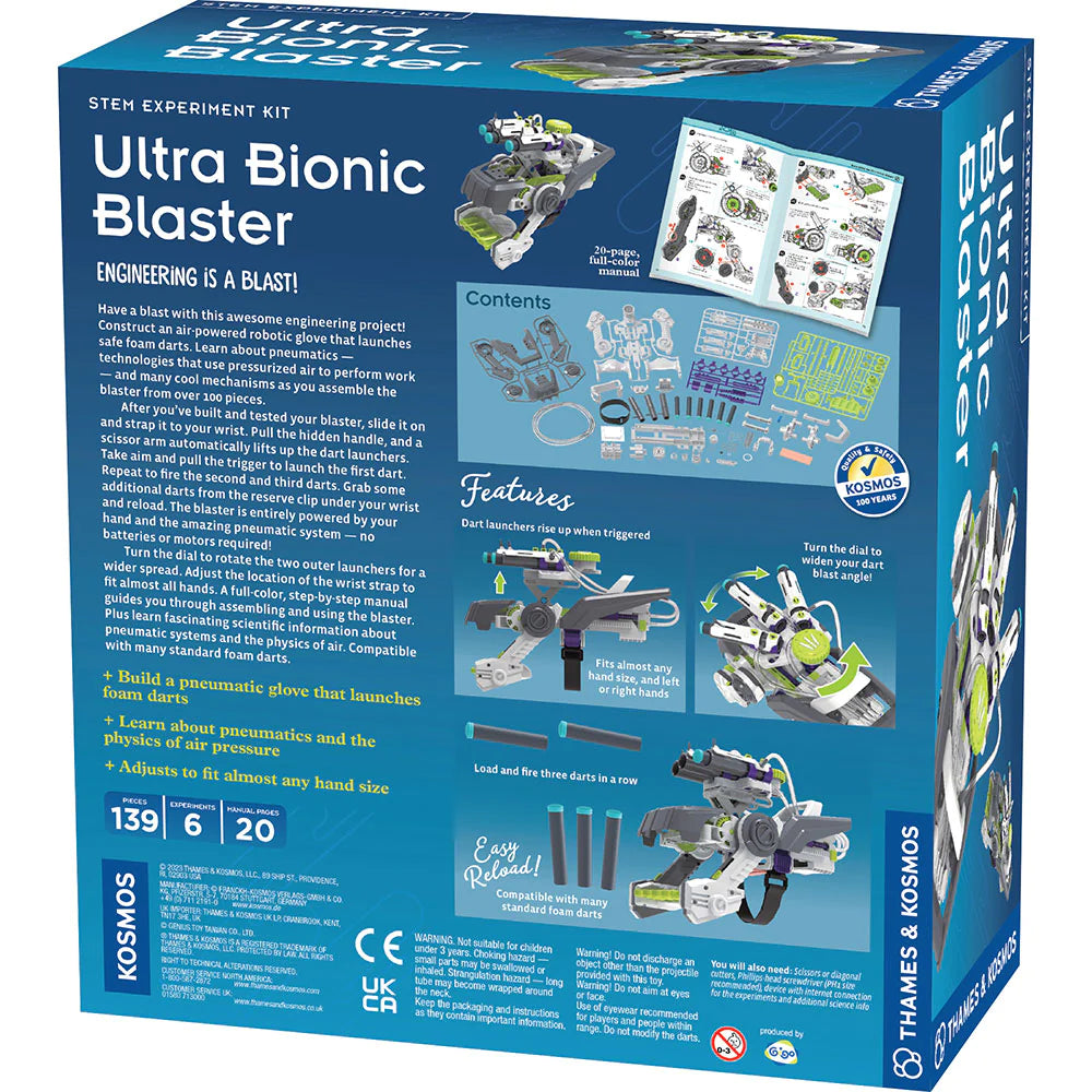 Ultra Bionic Blaster | Air-Powered Robotics | Ages 10+ | 139 Pieces | STEM Experiment Kit