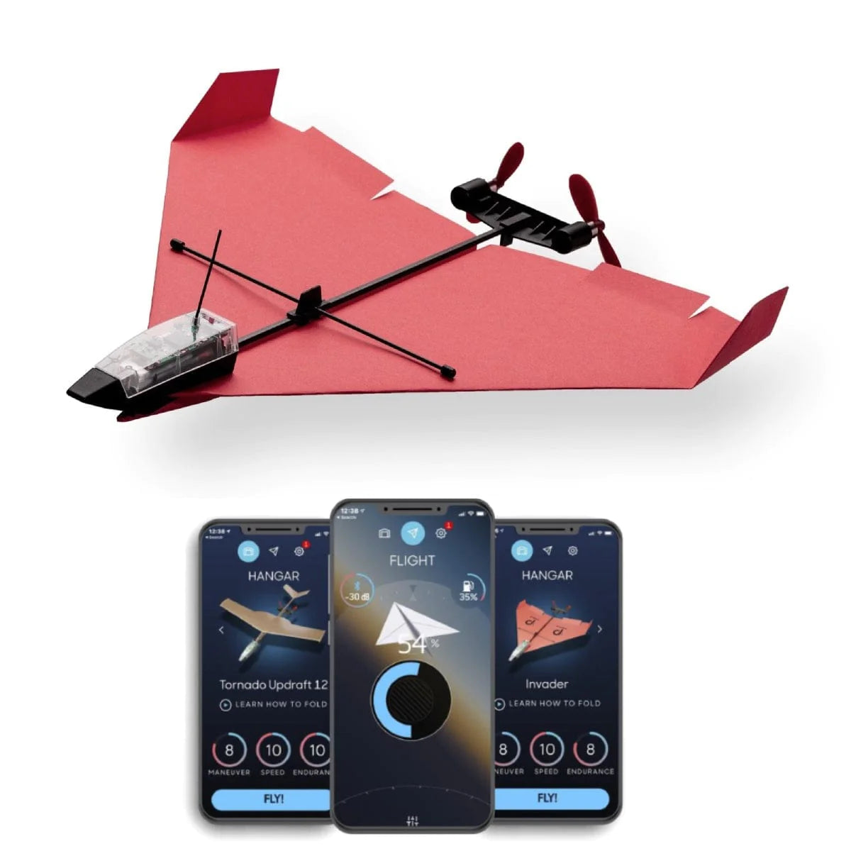 STEM KIT | Powerup 4.0 - Paper Airplane Clip-on Remote Control Motor System