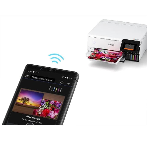 Epson EcoTank Photo Wireless Color All-in-One Supertank Printer, borderless printing up to 8.5x11in (ET-8500)