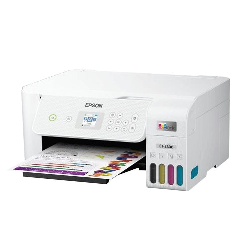 Epson EcoTank 2800 | Wireless Color All-in-One Cartridge-Free Supertank Printer | with Scan and Copy (ET-2800)