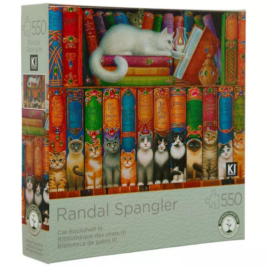 Cat Bookshelf III Puzzle | 550 Pieces