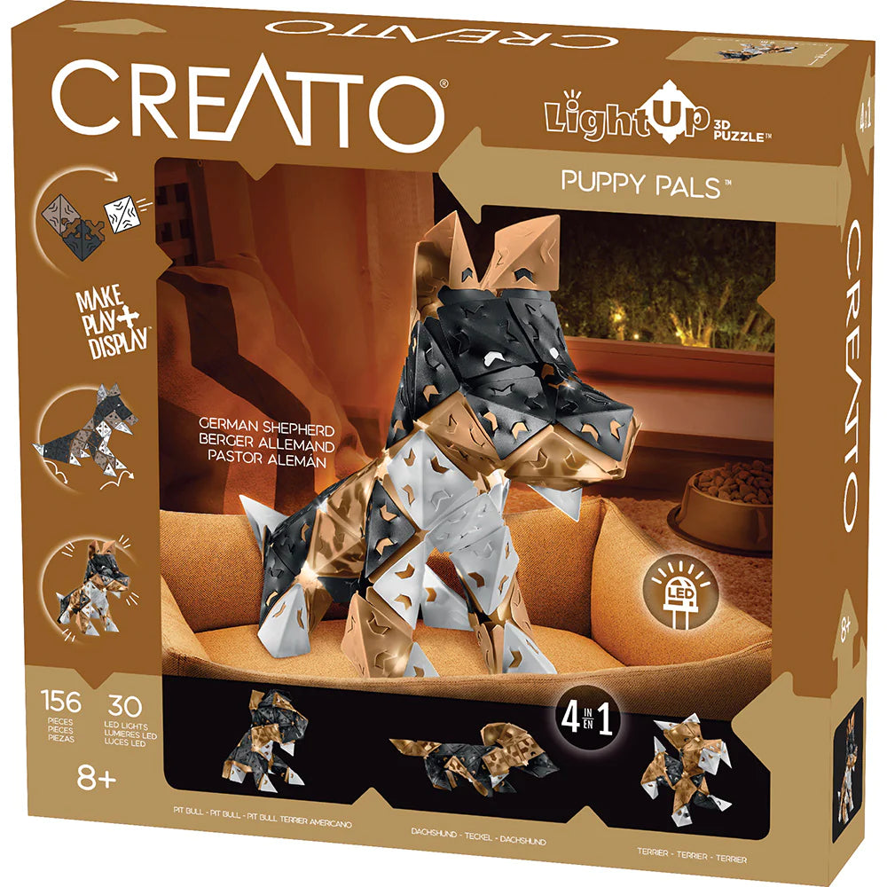 Creatto: Puppy Pals | Ages 8+ | 156 Pieces | STEM Kit