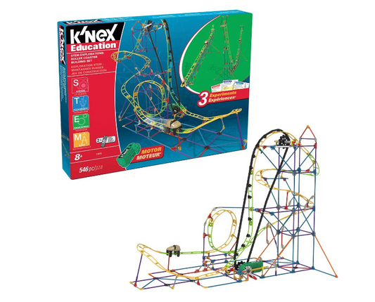 K'NEX Education - Explorations: Roller Coaster Building Set | 546 Pieces | STEM Education