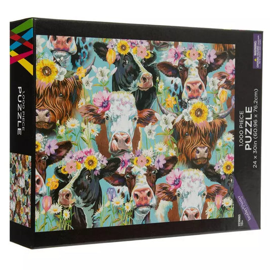 Floral Cows Puzzle | 1000 Pieces