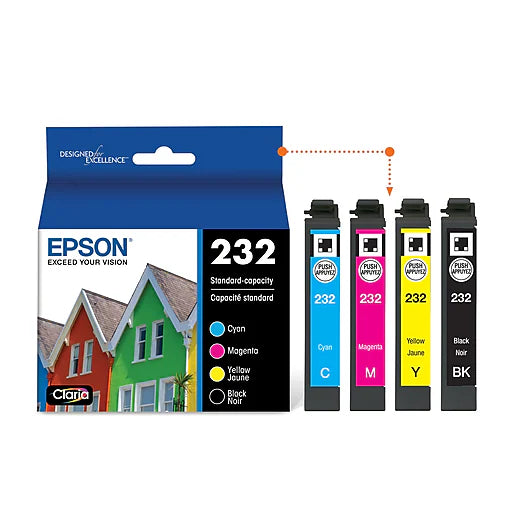 Epson 232 Ink Refill (For WF-2930 Printer) | 4 Pack