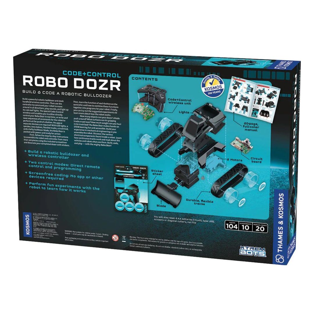 Code+Control: Robo Dozr | Ages 8+ | 104 Pieces | STEM Kit