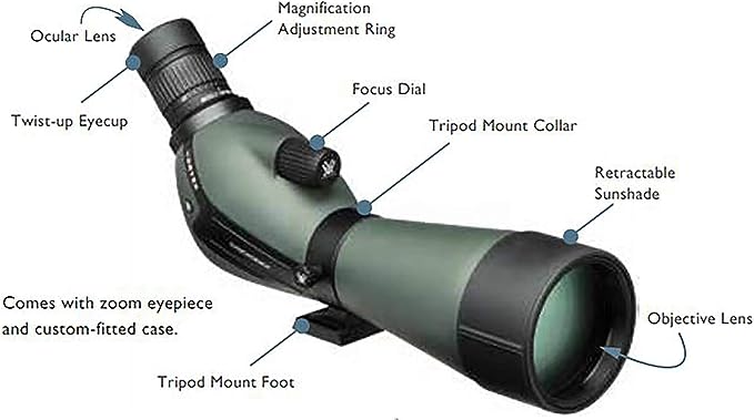 Diamondback 20-60x80 | Angled Monocular Telescope | For wildlife and astronomical observation