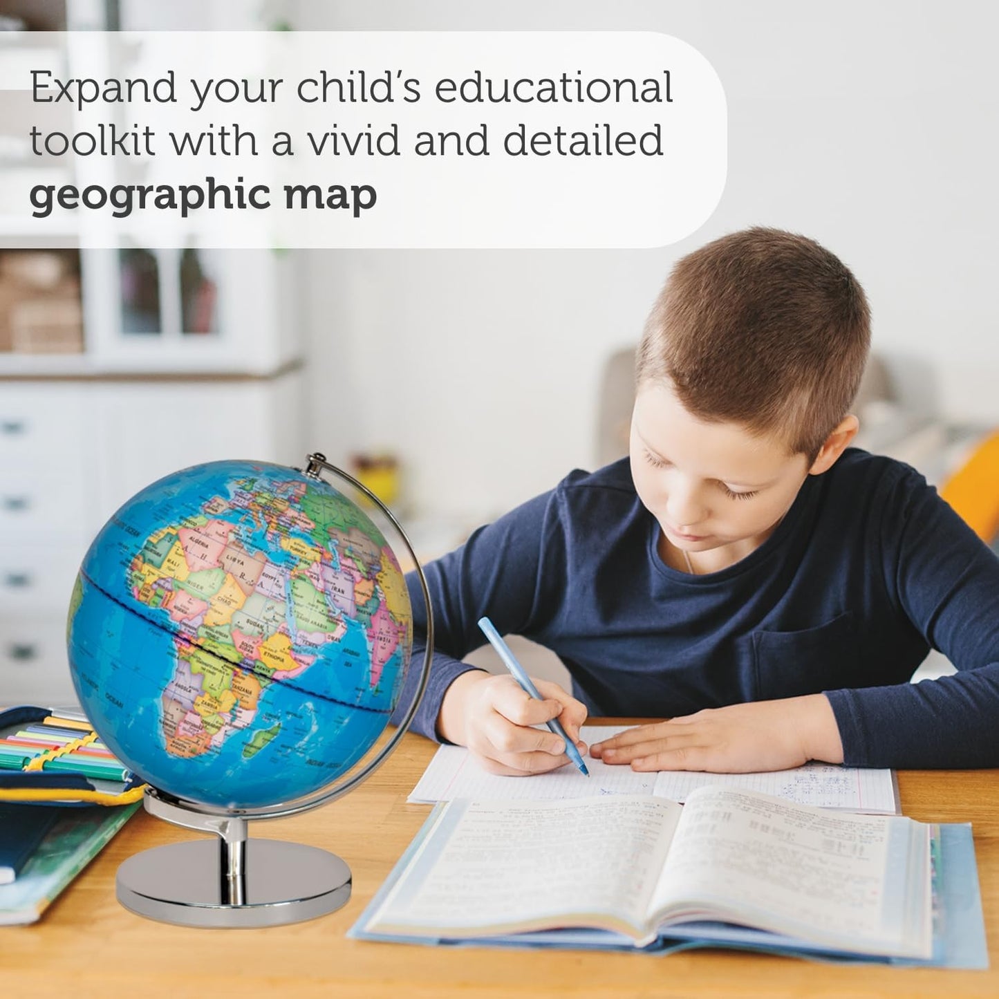 Illuminated Educational Kids Constellation World Globe | 9 inch | LED Lighted