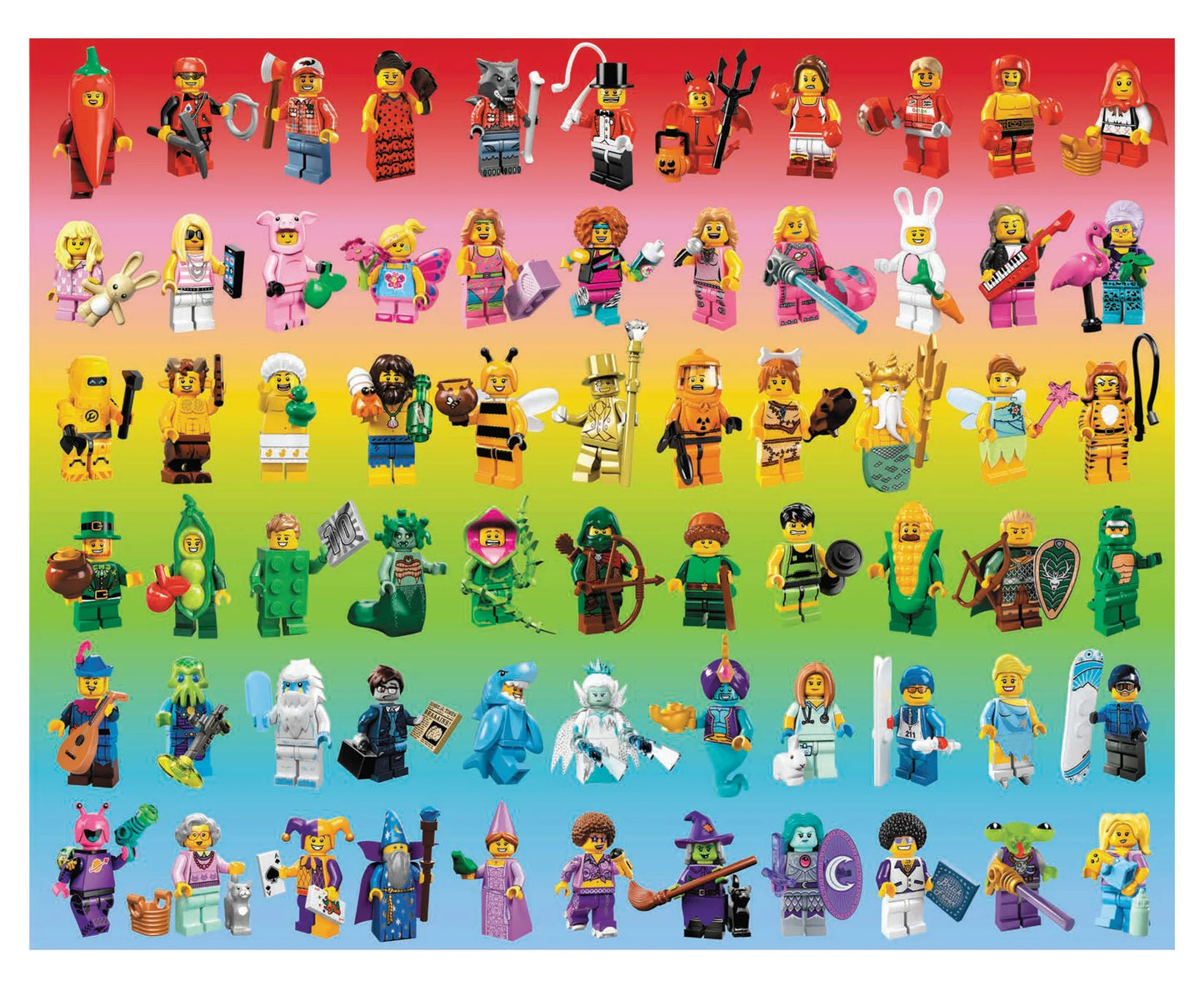 LEGO Minifigure Rainbow Puzzle