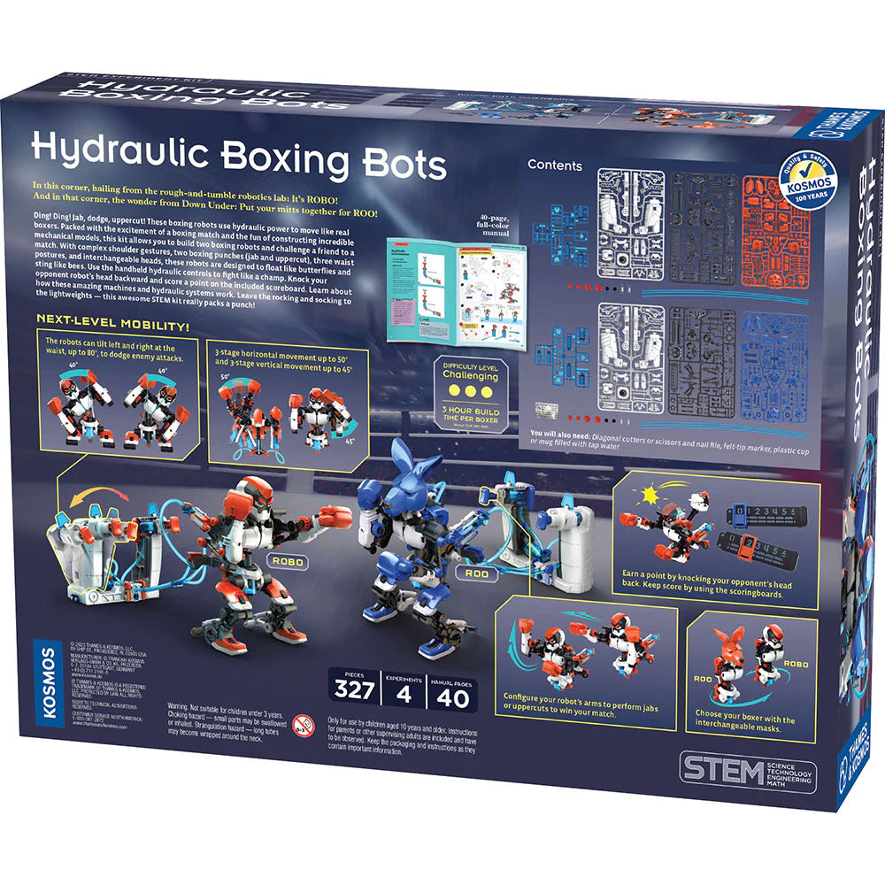 Hydraulic Boxing Bots | Ages 10+ | 327 Pieces | STEM Kit