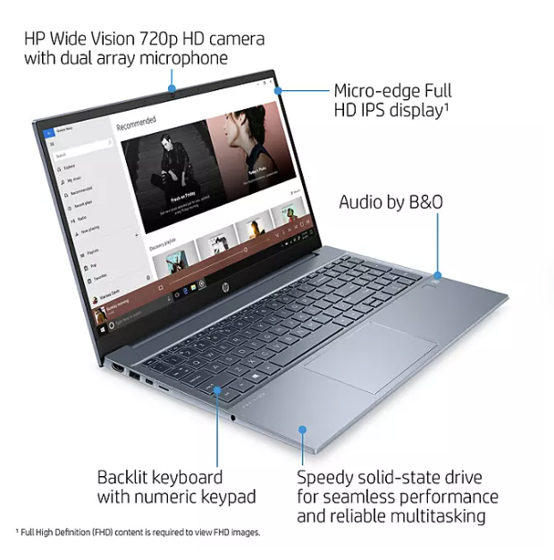 HP Pavilion 15 Laptop (High Performance) | Intel i7 | 8GB RAM | 512GB SSD | 15.6" LED