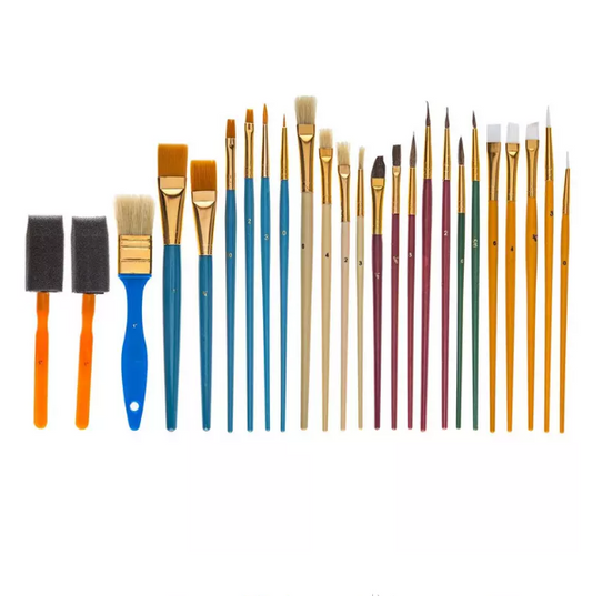 Tempera Paint Brushes | 25 Piece Set