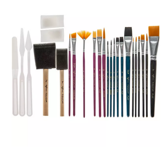 Paint Brush & Palette Knife Value Pack | 25 Piece Set