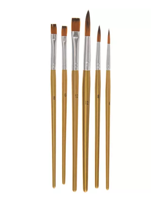 Classroom Pack Round & Flat Paint Brushes | 30-Piece Set