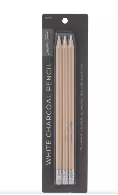 White Charcoal Pencils | 3 Piece Set