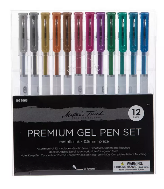 Metallic Gel Pens | 12 Piece Set