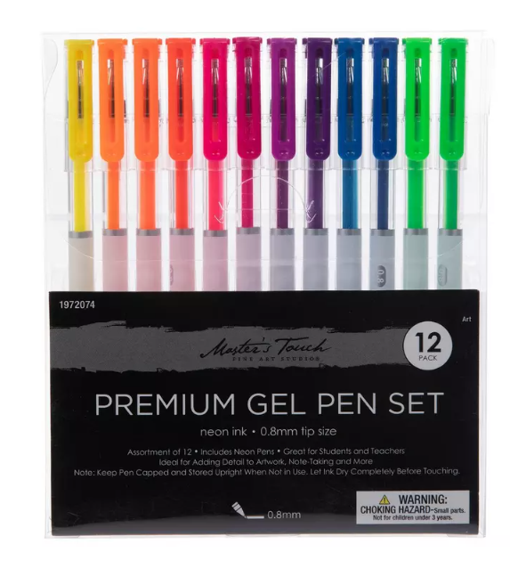 Neon Gel Pens | 12 Piece Set